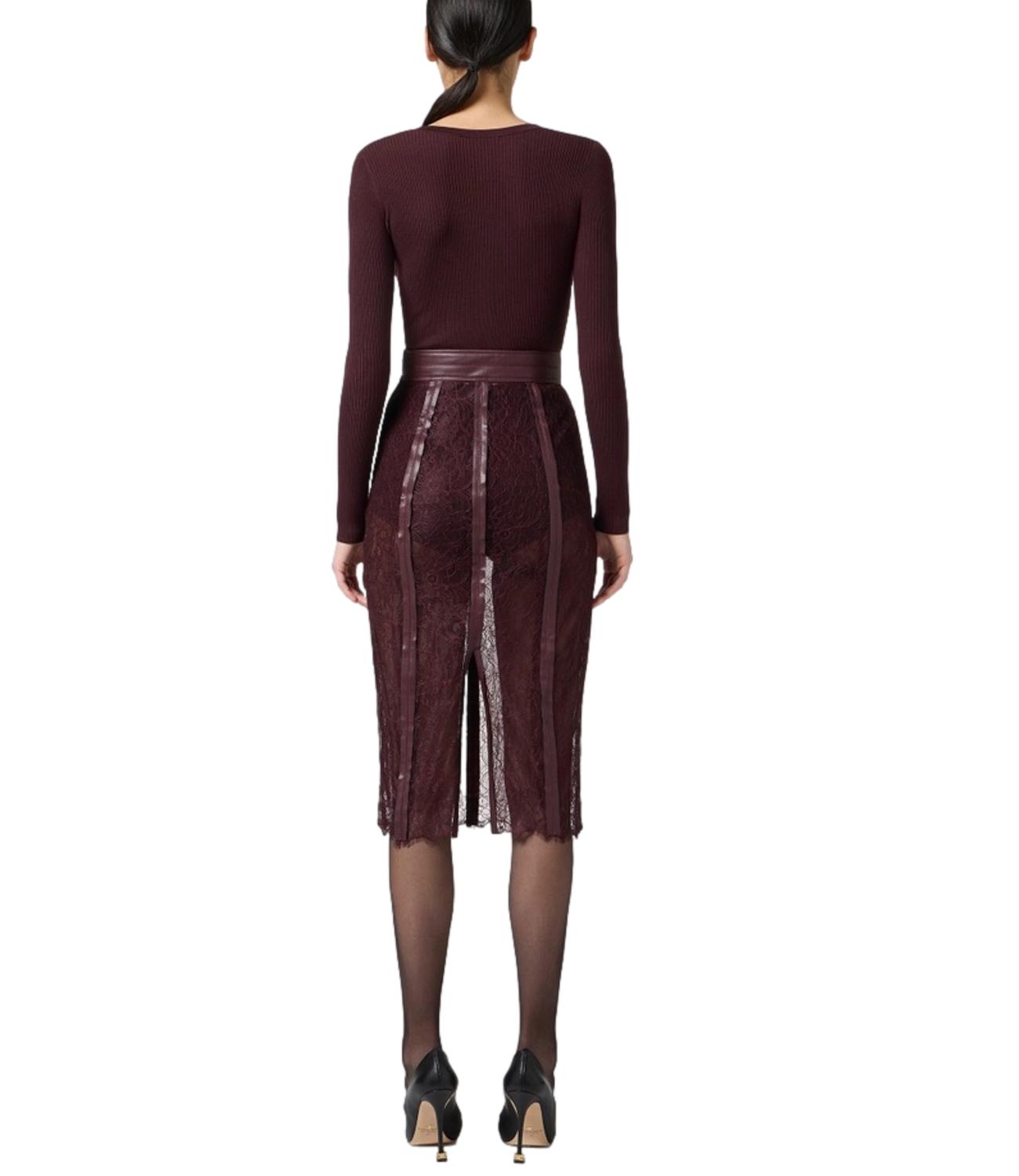 EF maglia bordeaux donna