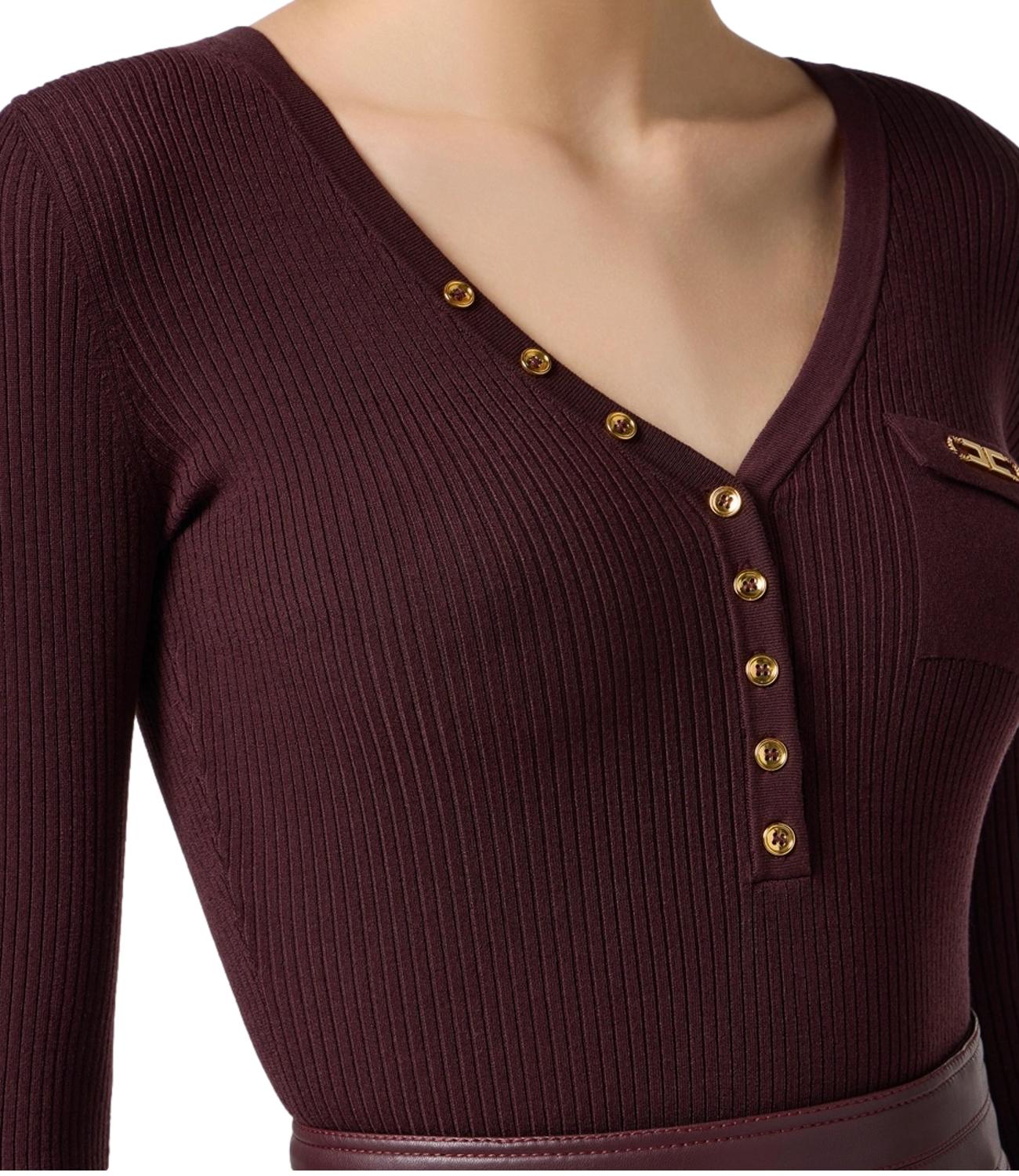EF maglia bordeaux donna