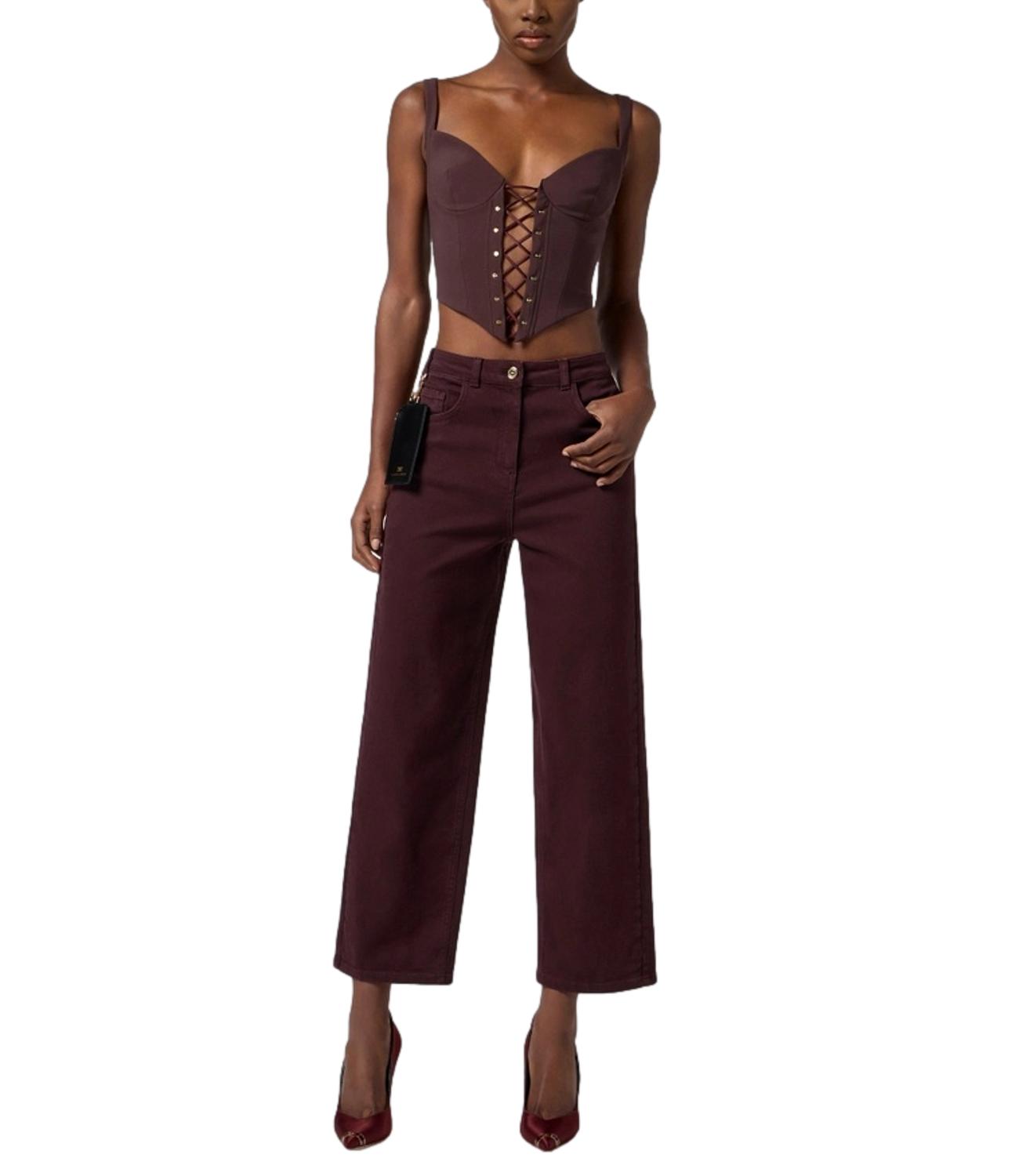 Jeans bordeaux cotone