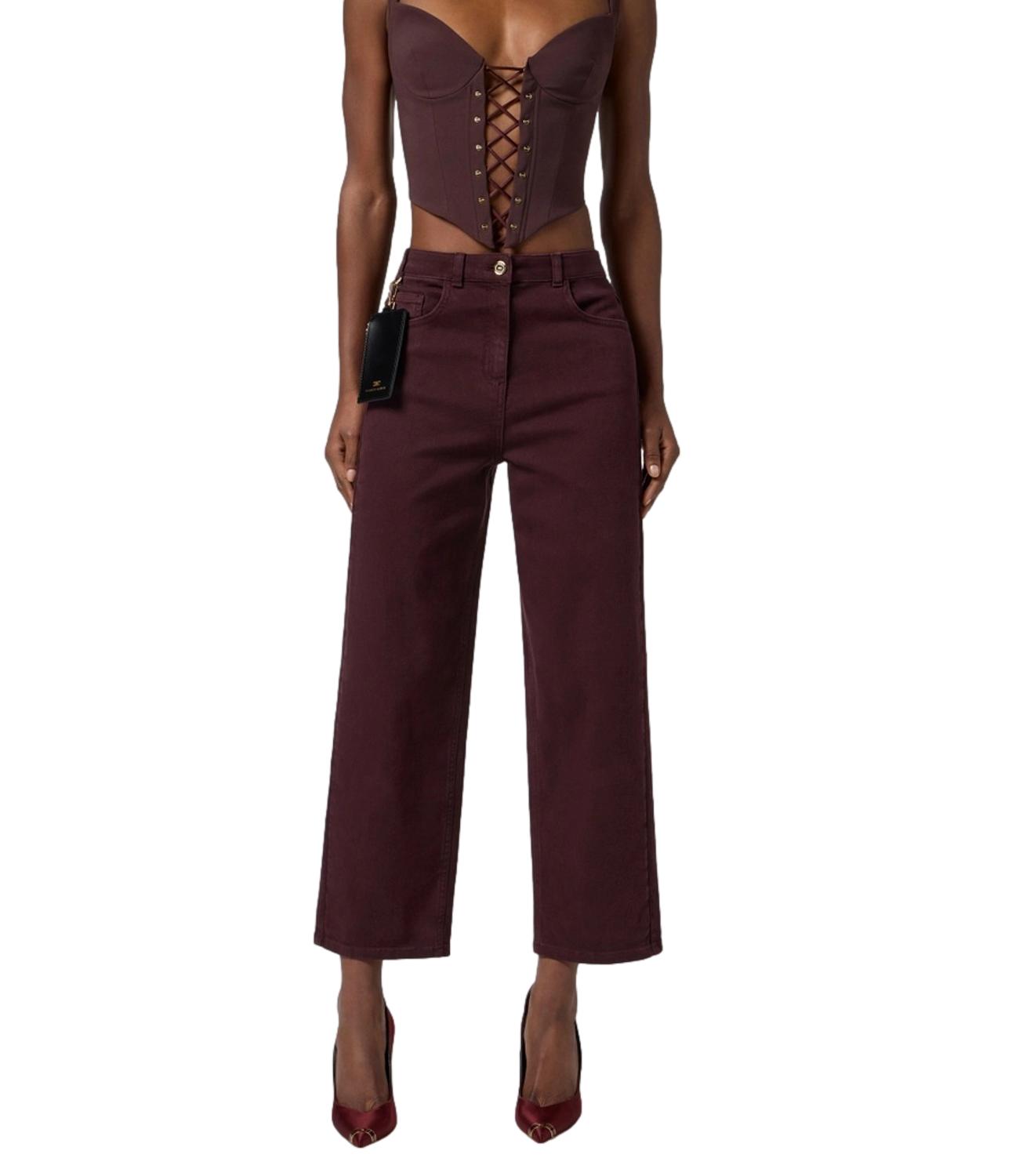 Jeans bordeaux cotone