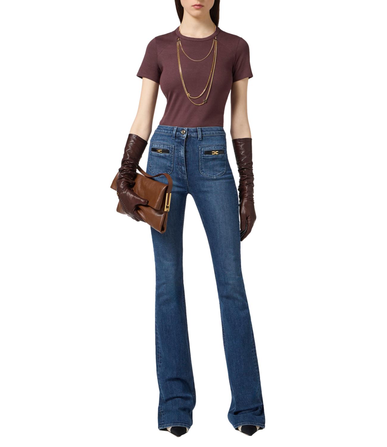 Jeans denim conm gioiello