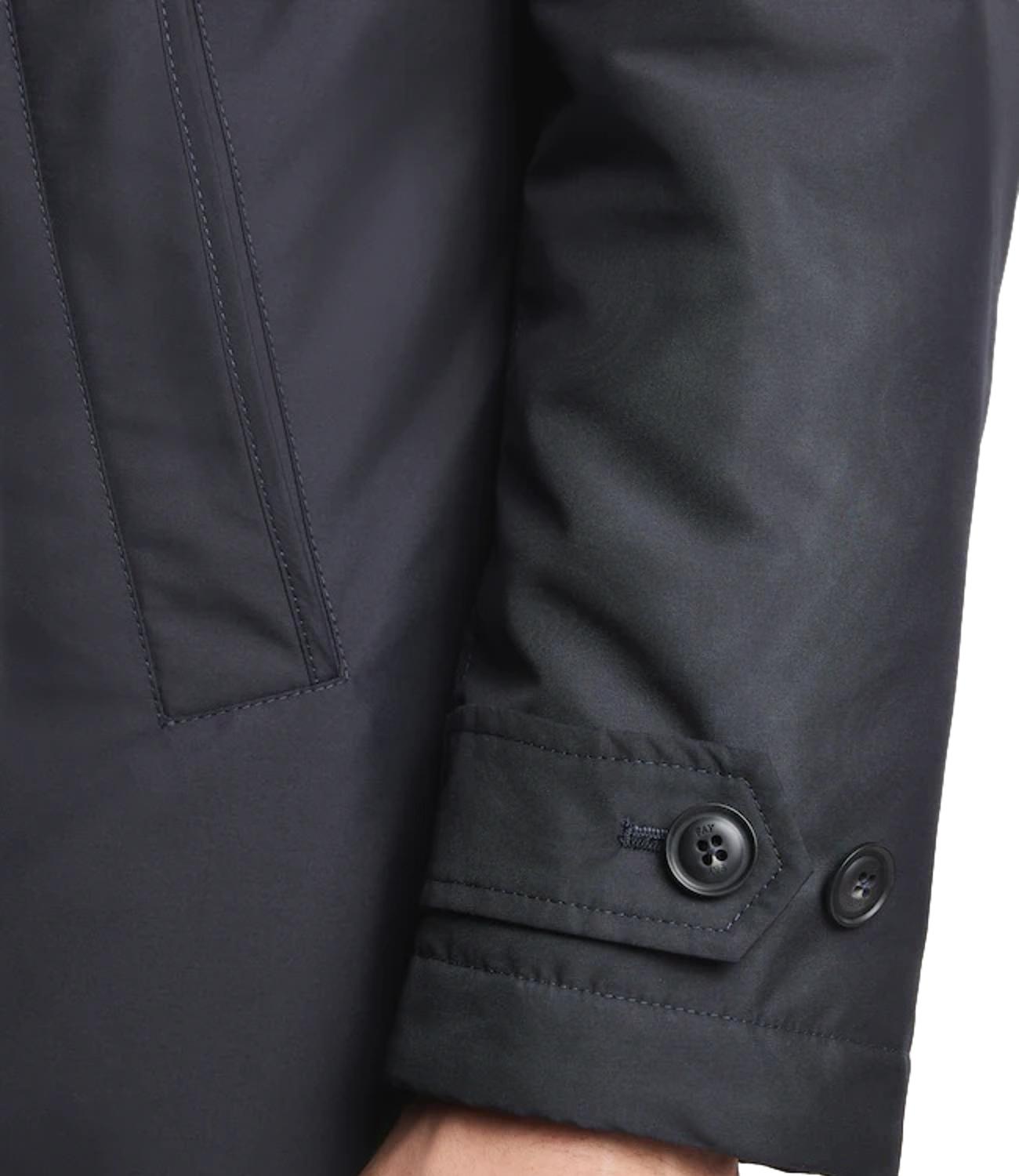 Trench Morning Coat in Popeline Tecnico blu scuro