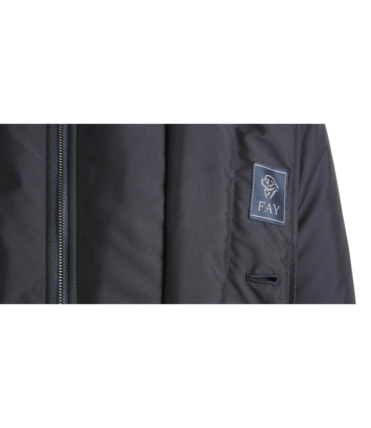 Trench Morning Coat in Popeline Tecnico blu scuro