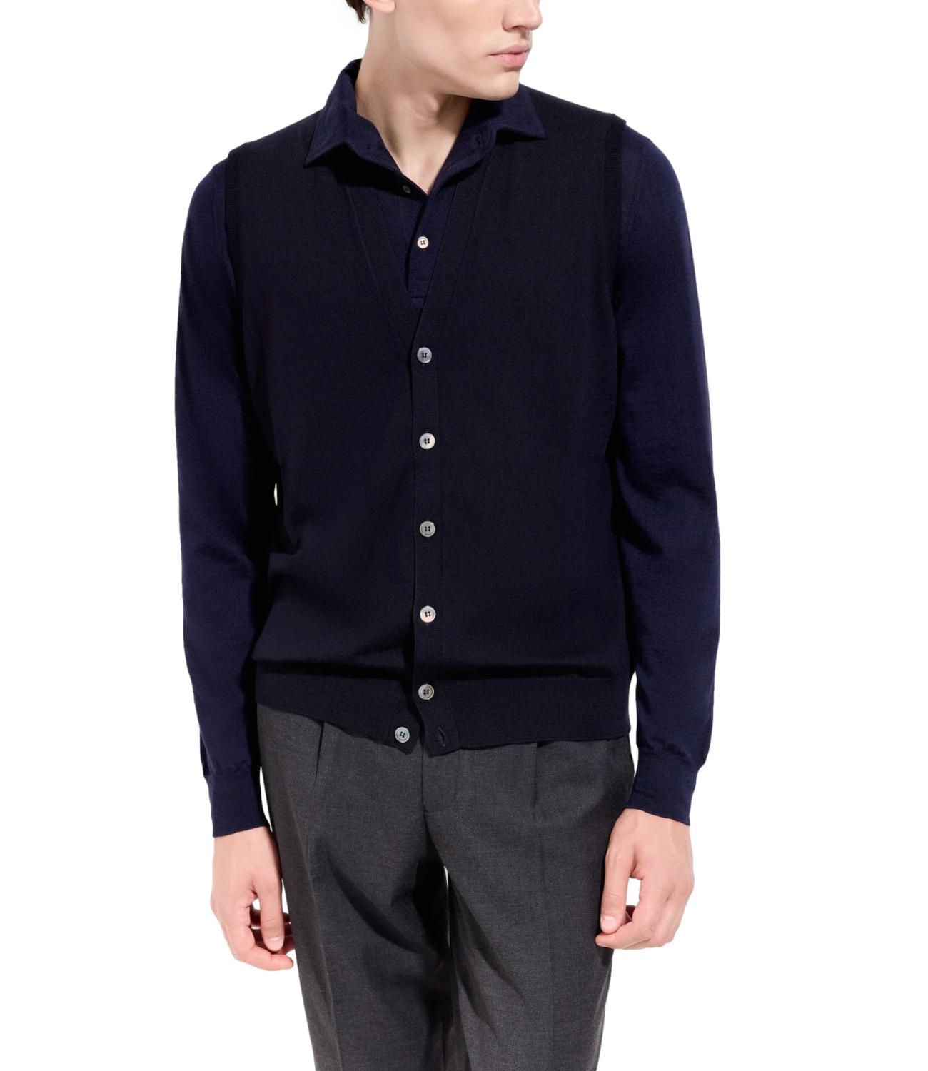 GILET blu uomo