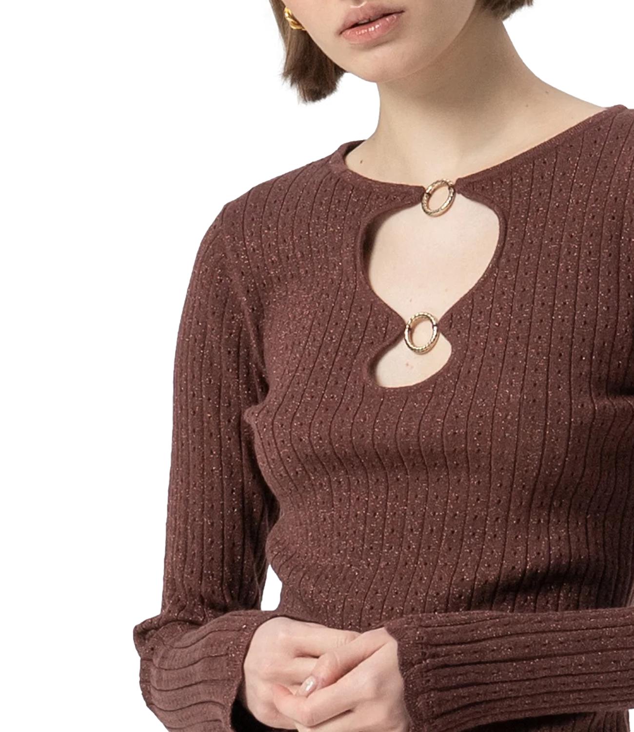 Fracomina Maglia Lurex Bronze Donna