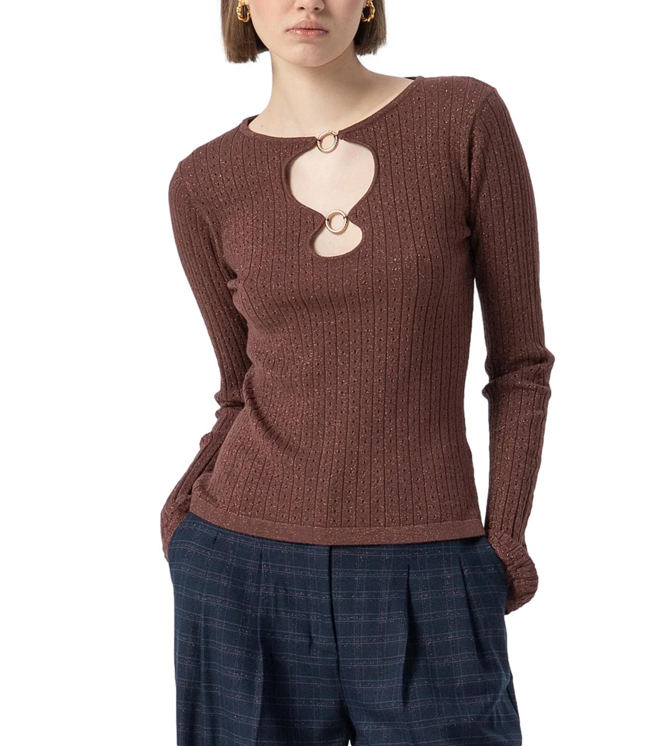 Fracomina Maglia Lurex Bronze Donna