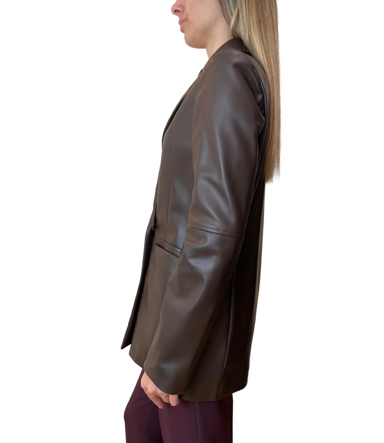 Have One Giacca Ecopelle Moro Donna