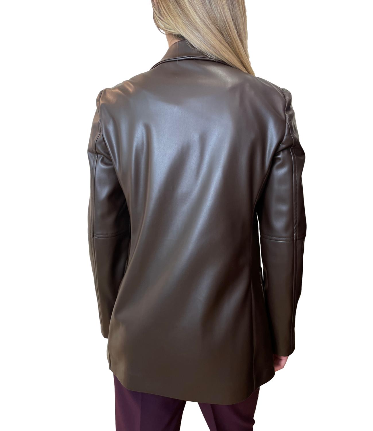 Have One Giacca Ecopelle Moro Donna