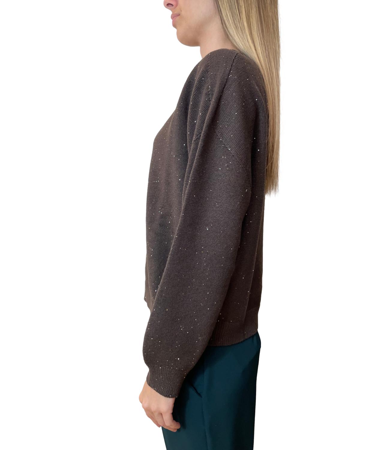 Have One Maglia Paillettes Moro Donna