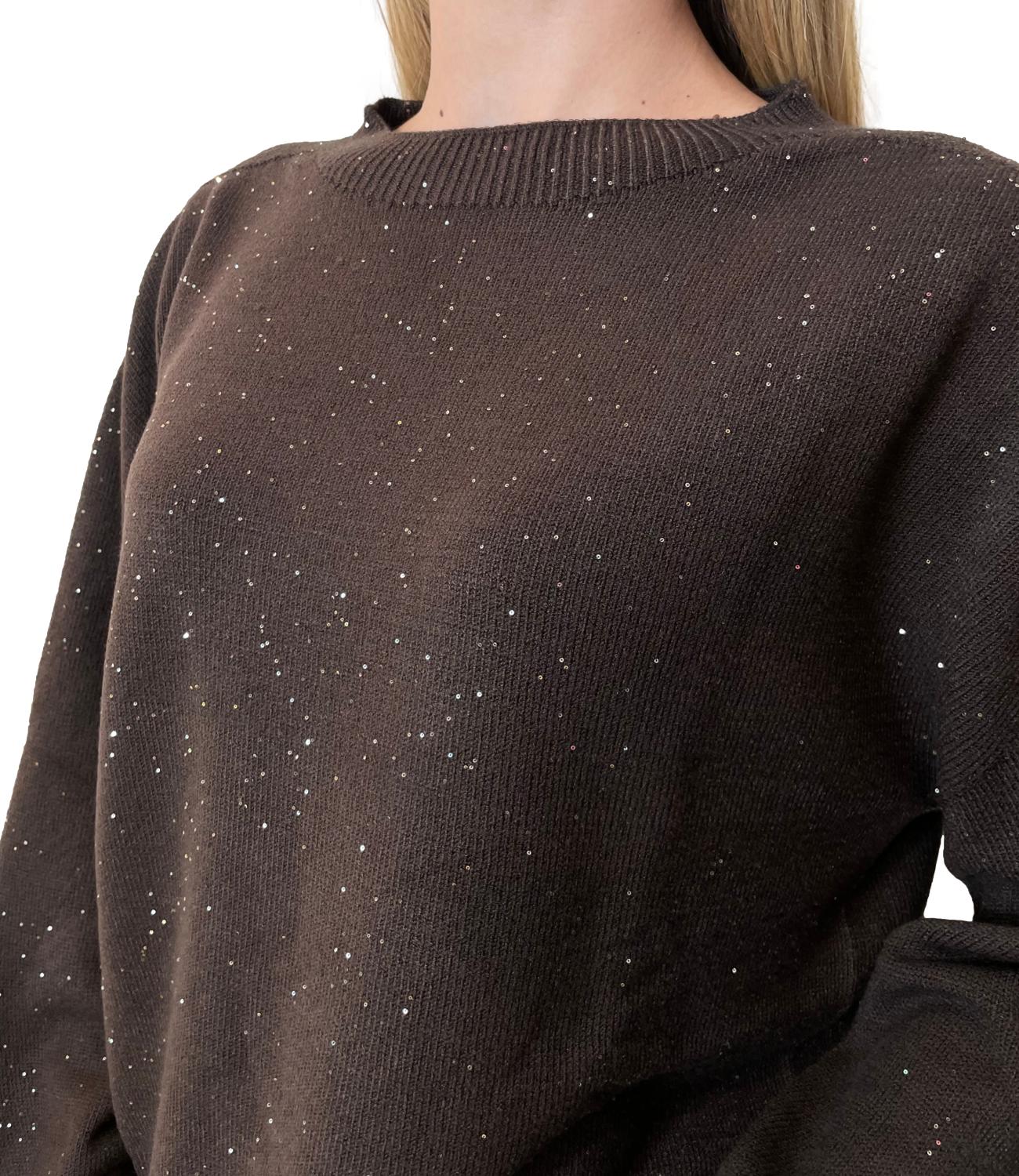 Have One Maglia Paillettes Moro Donna
