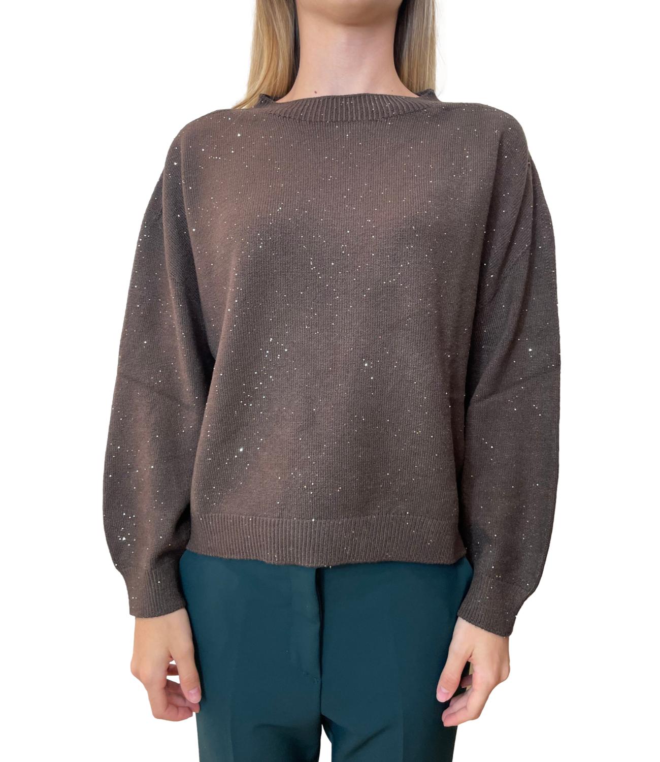 Have One Maglia Paillettes Moro Donna