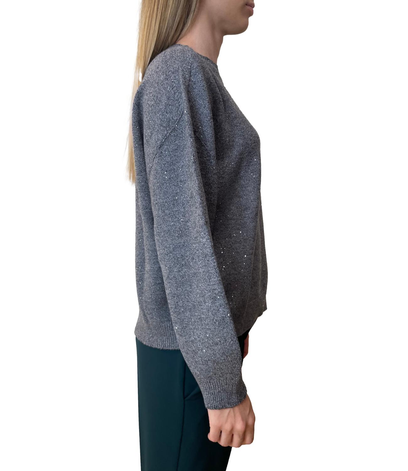 Have One Maglia Paillettes Grigio Donna