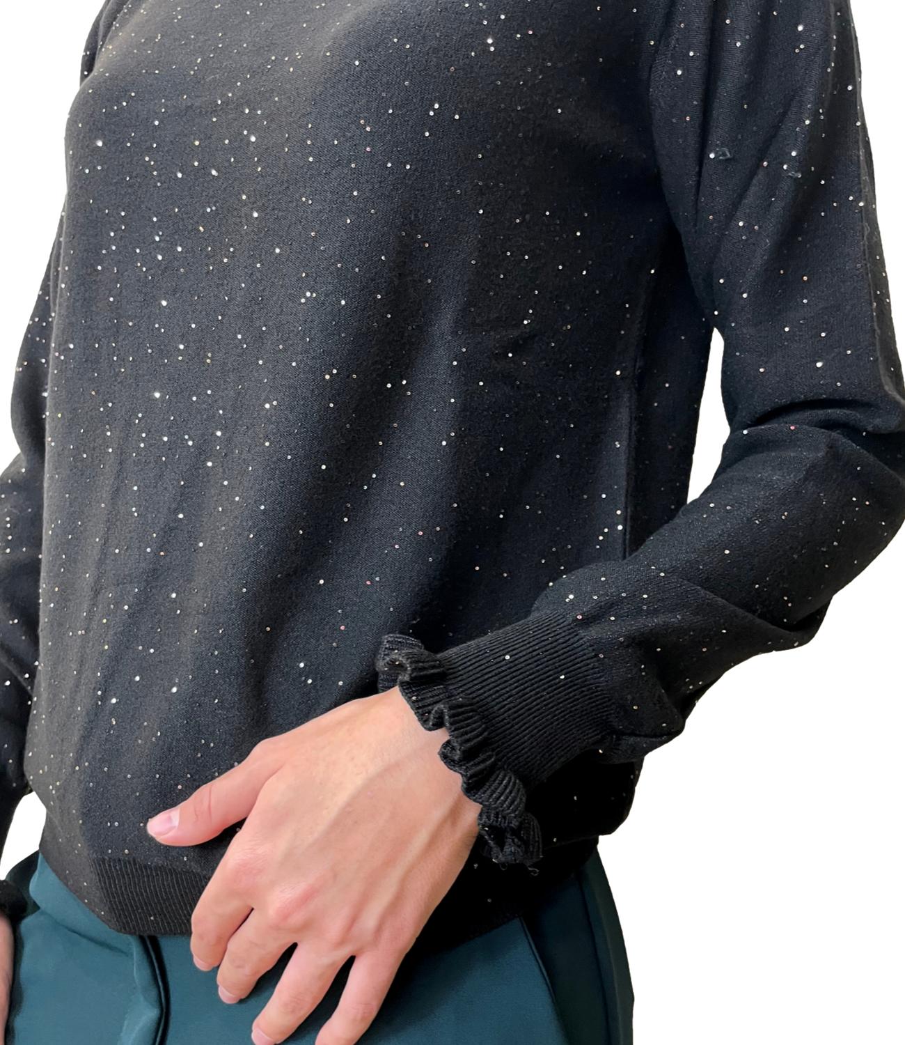 Have One Maglia Rouches Nero Donna