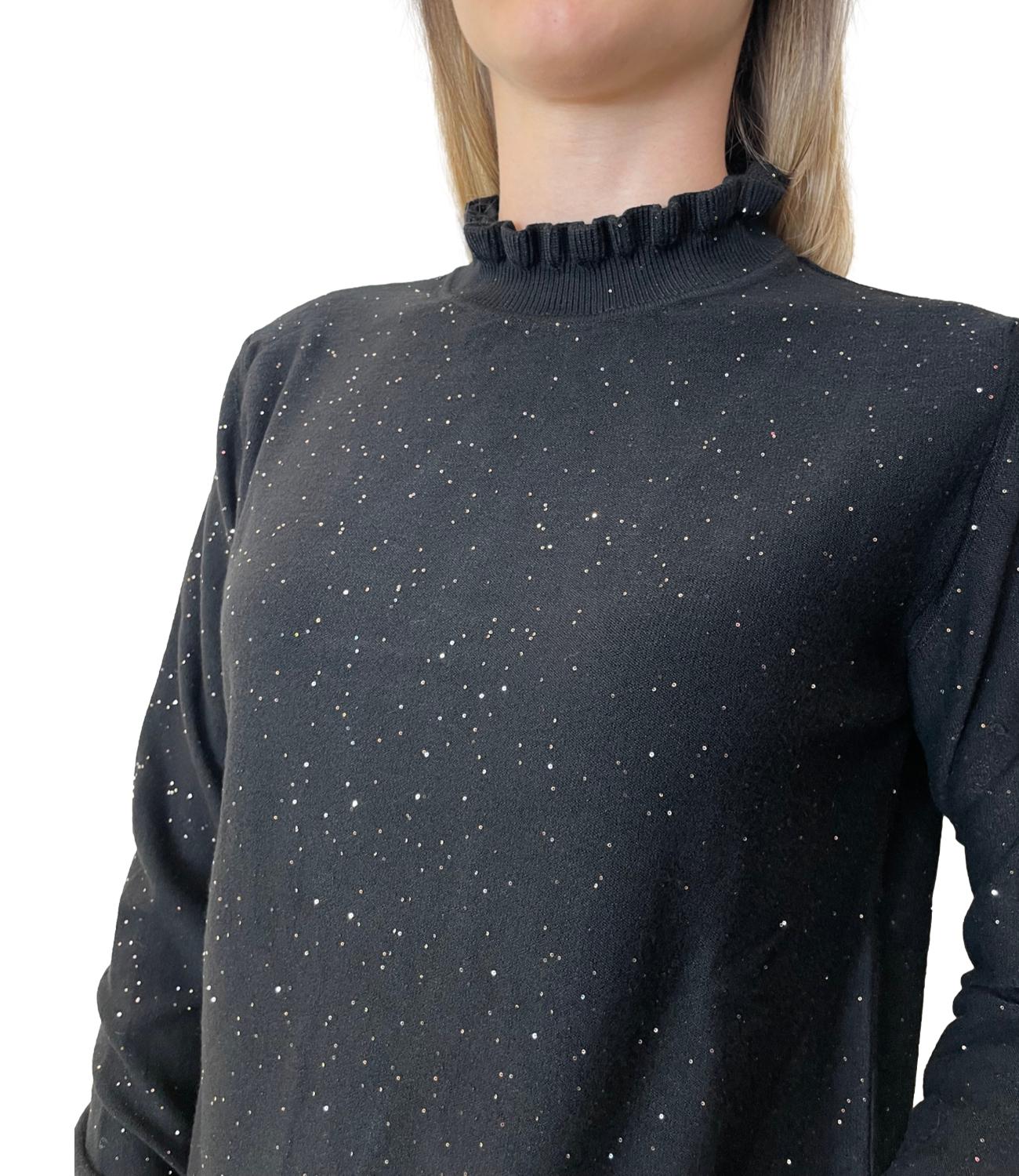 Have One Maglia Rouches Nero Donna