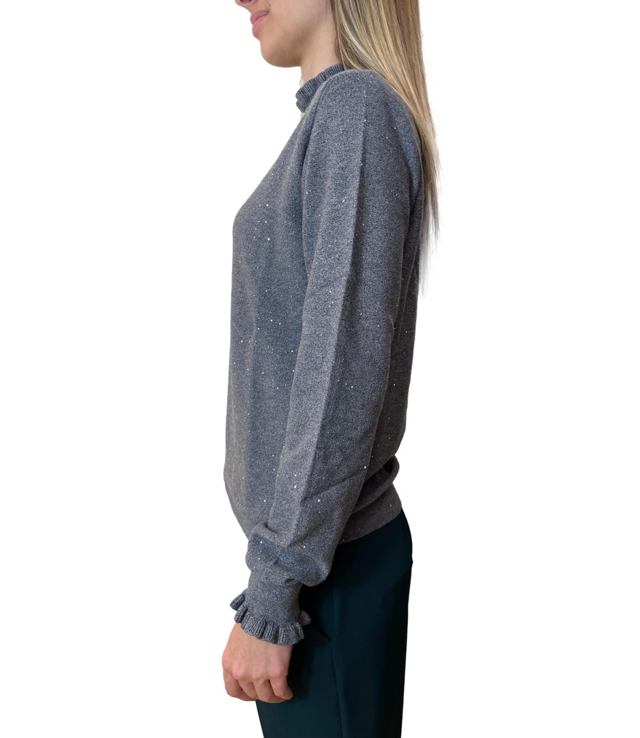 Have One Maglia Rouches Grigio Donna