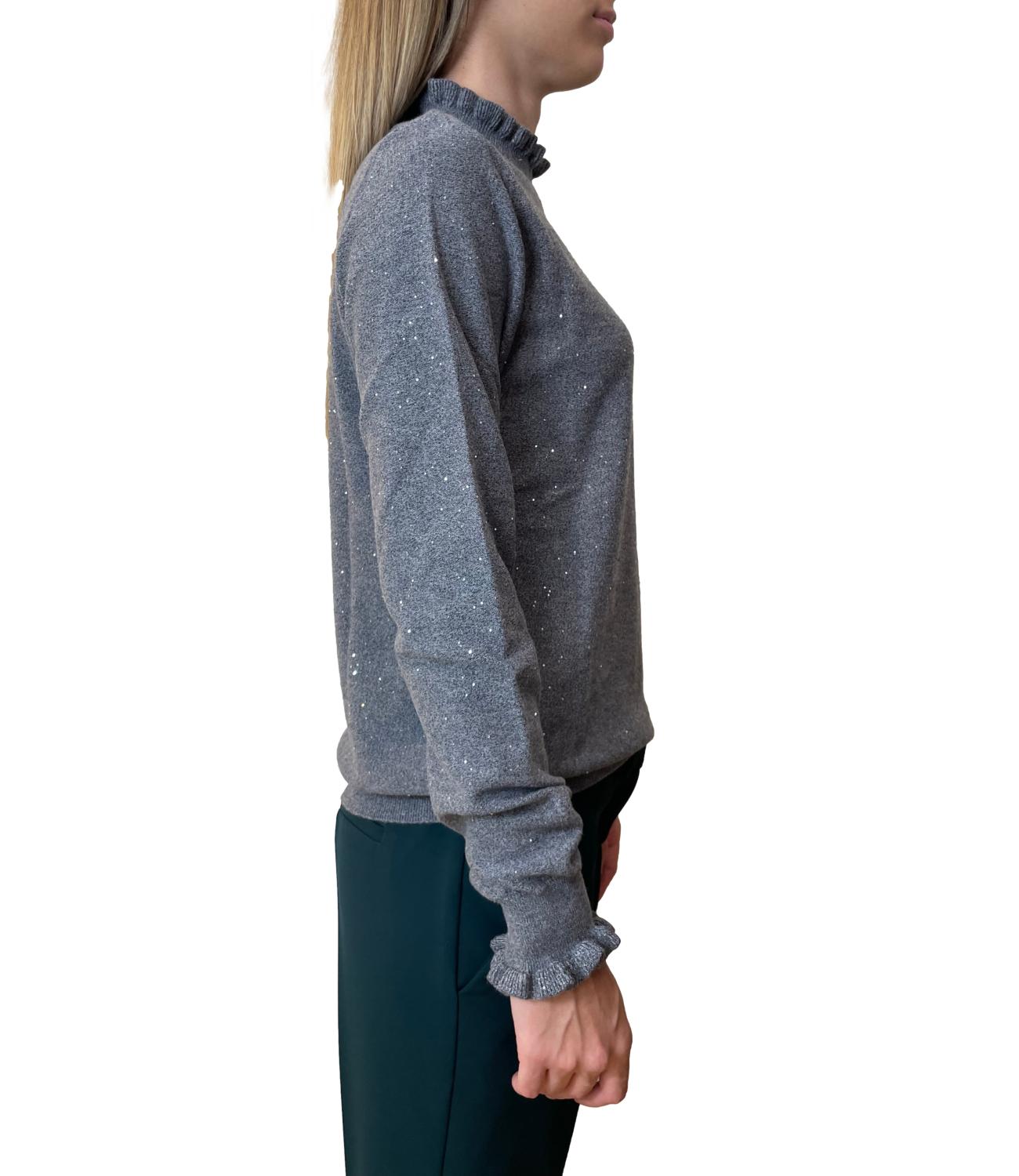 Have One Maglia Rouches Grigio Donna
