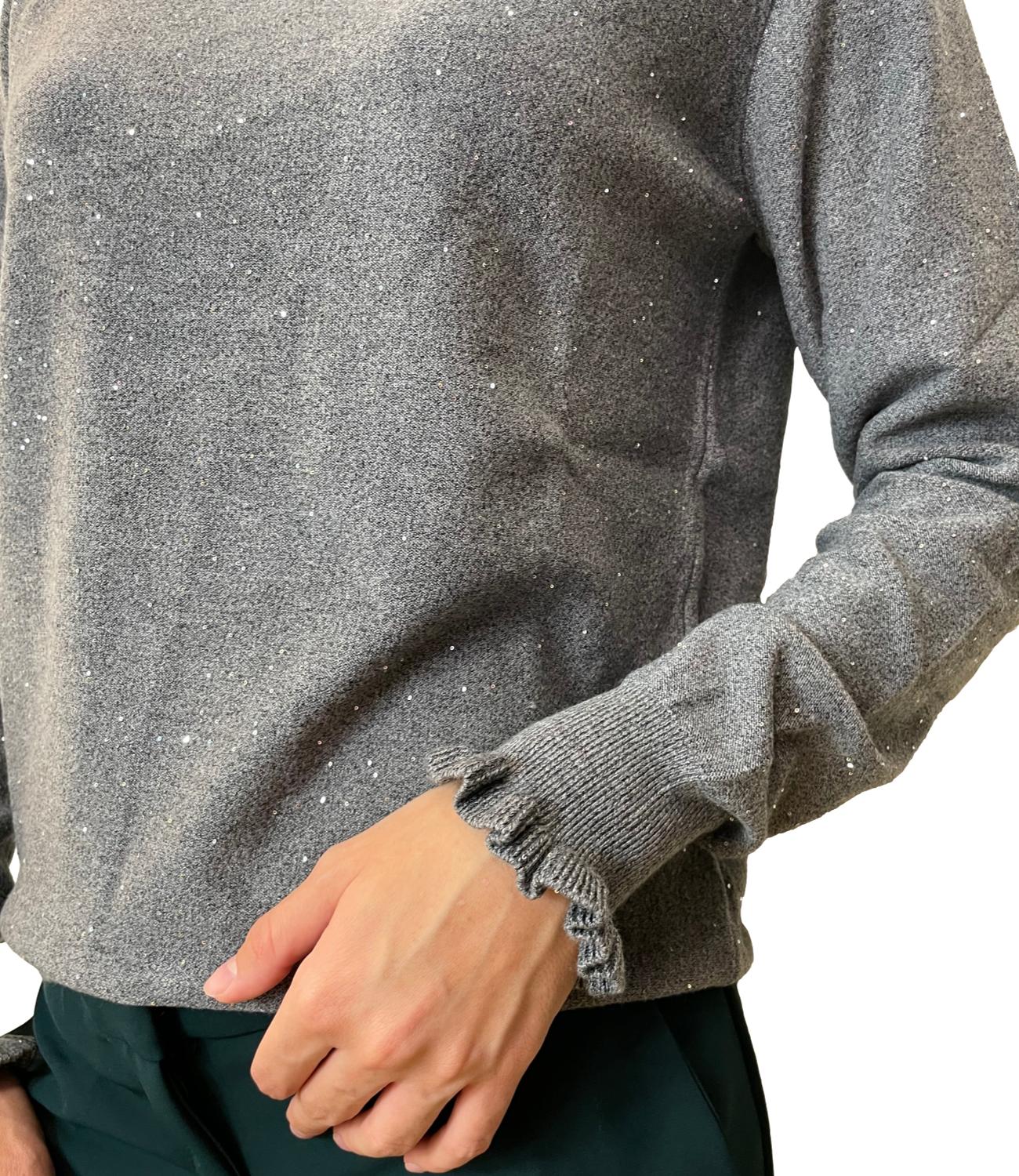 Have One Maglia Rouches Grigio Donna