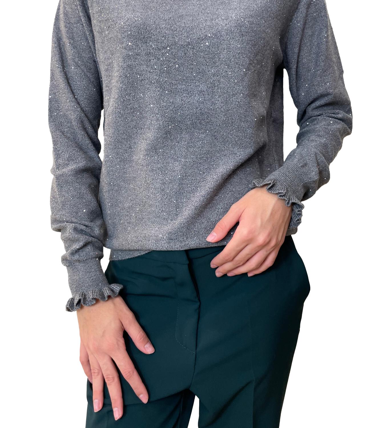 Have One Maglia Rouches Grigio Donna