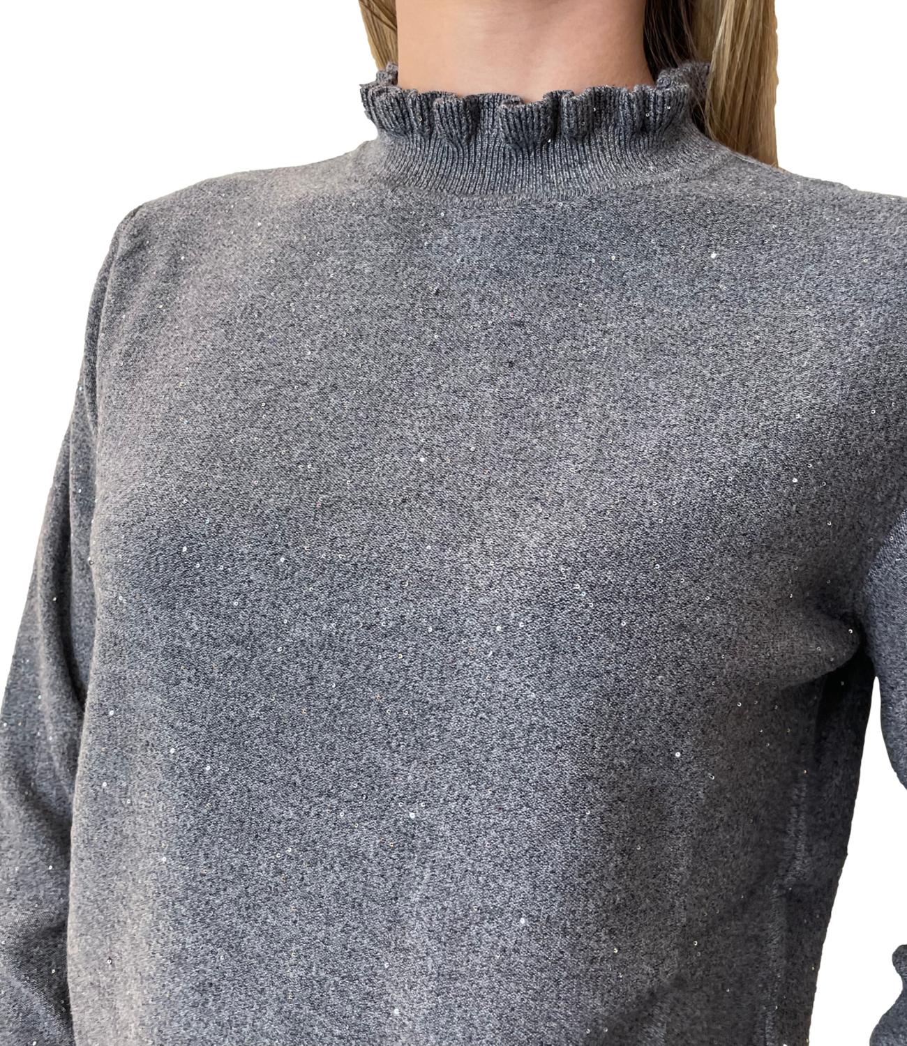 Have One Maglia Rouches Grigio Donna