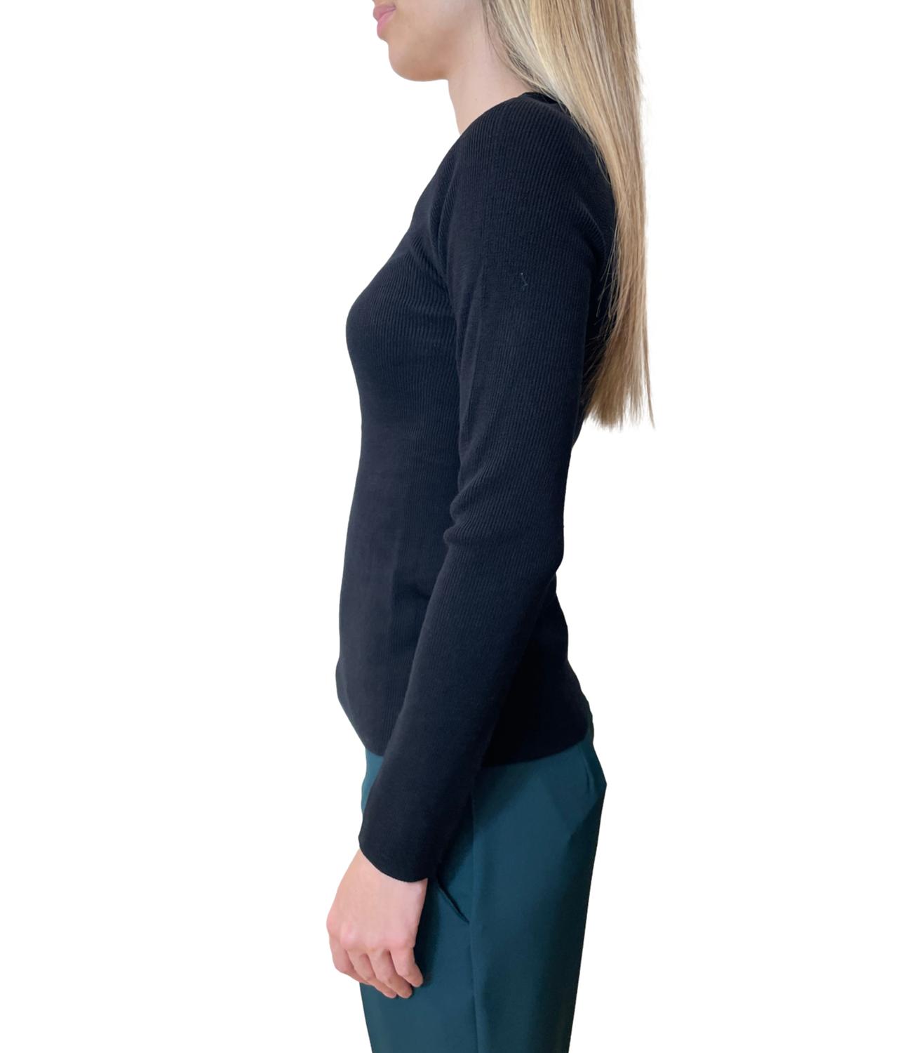Have One Maglia Serafino Nero Donna