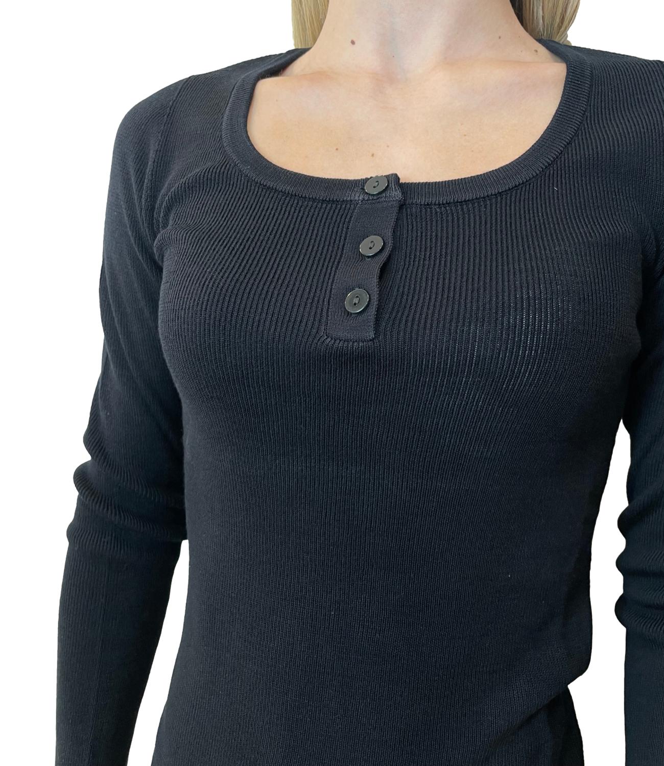 Have One Maglia Serafino Nero Donna