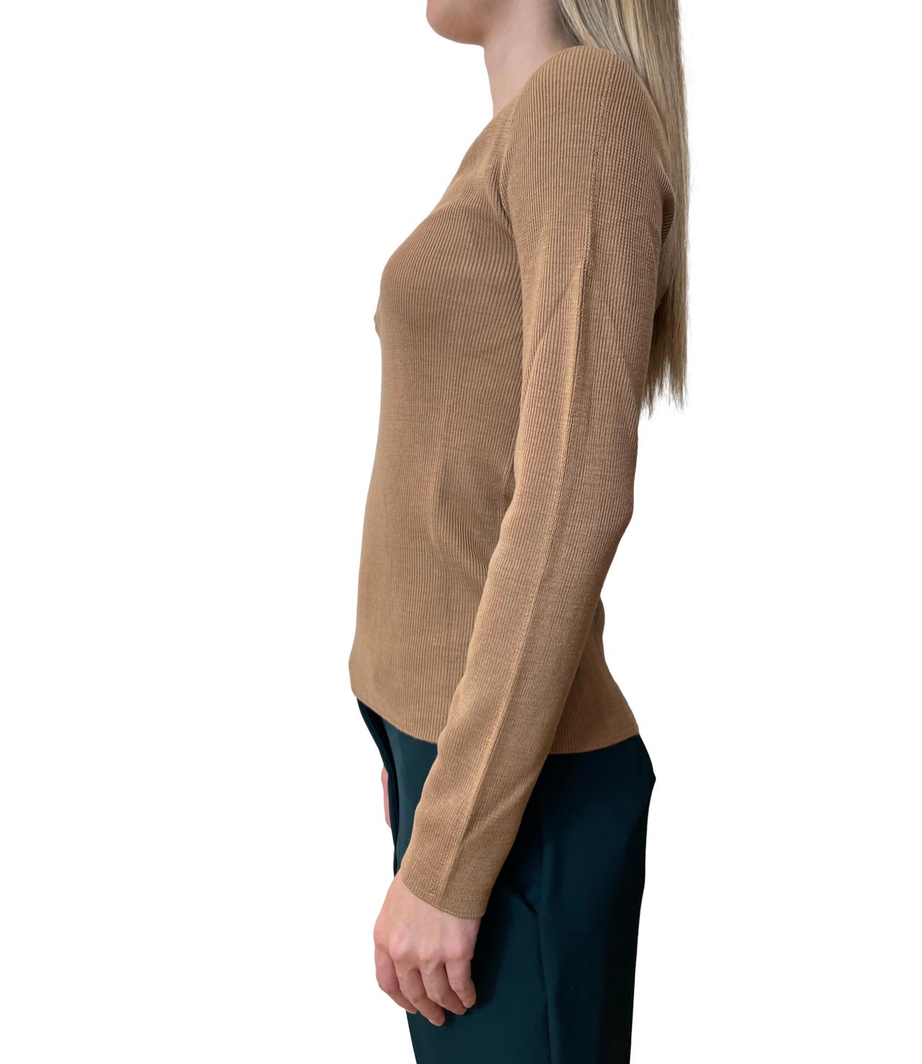 Have One Maglia Serafino Cammello Donna