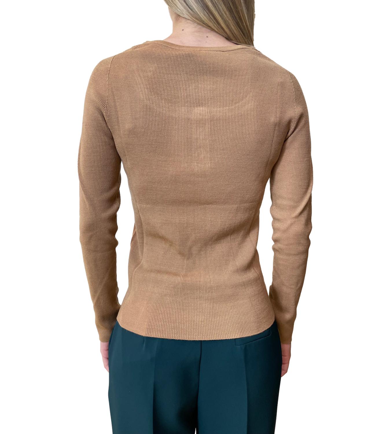 Have One Maglia Serafino Cammello Donna