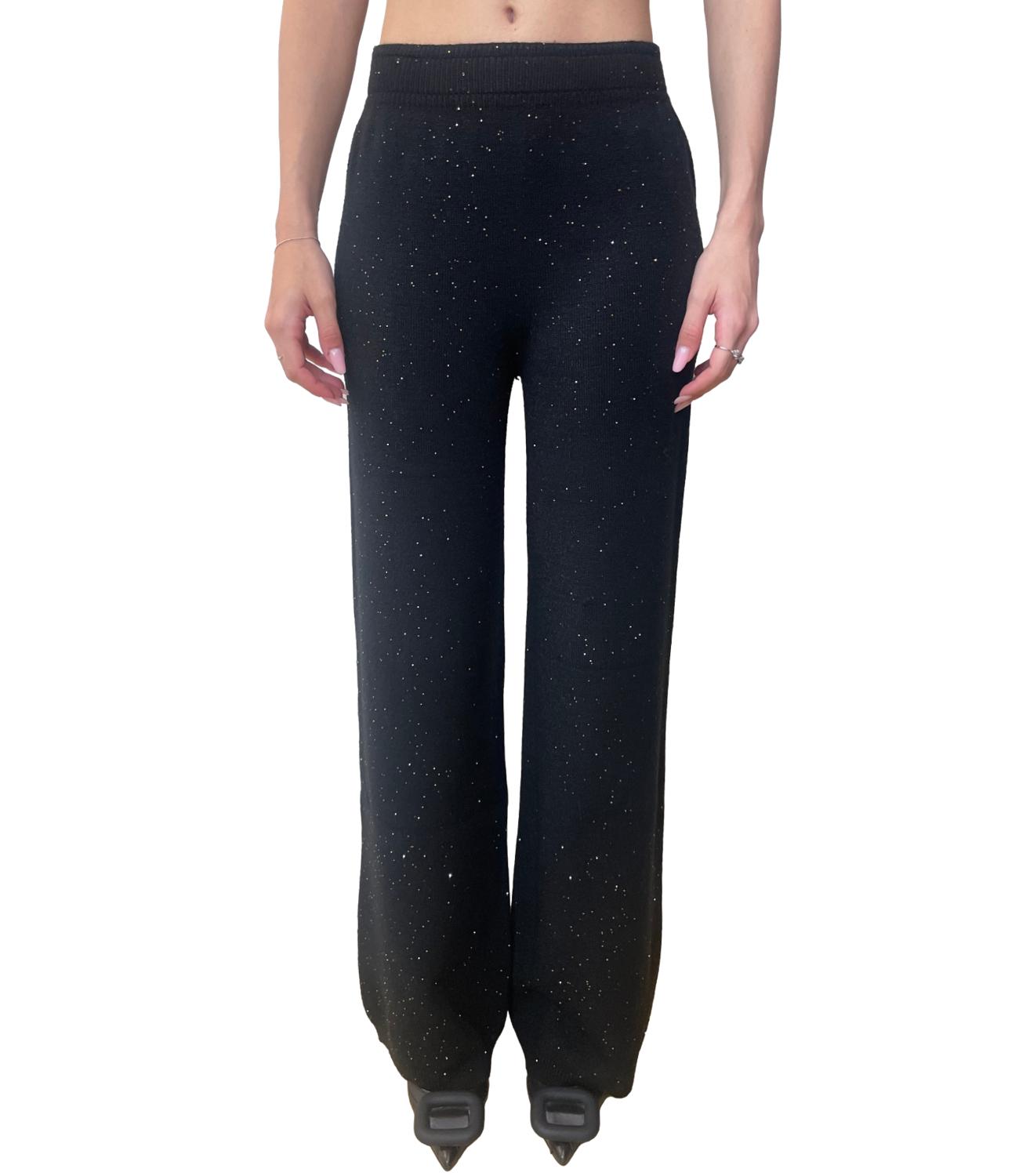 Have One Pantalone Glitter Nero Donna