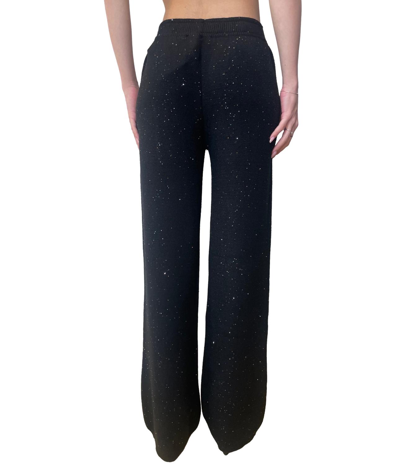 Have One Pantalone Glitter Nero Donna