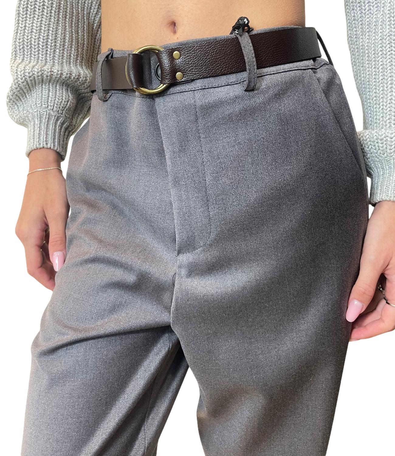 HAVE ONE pantalone grigio donna