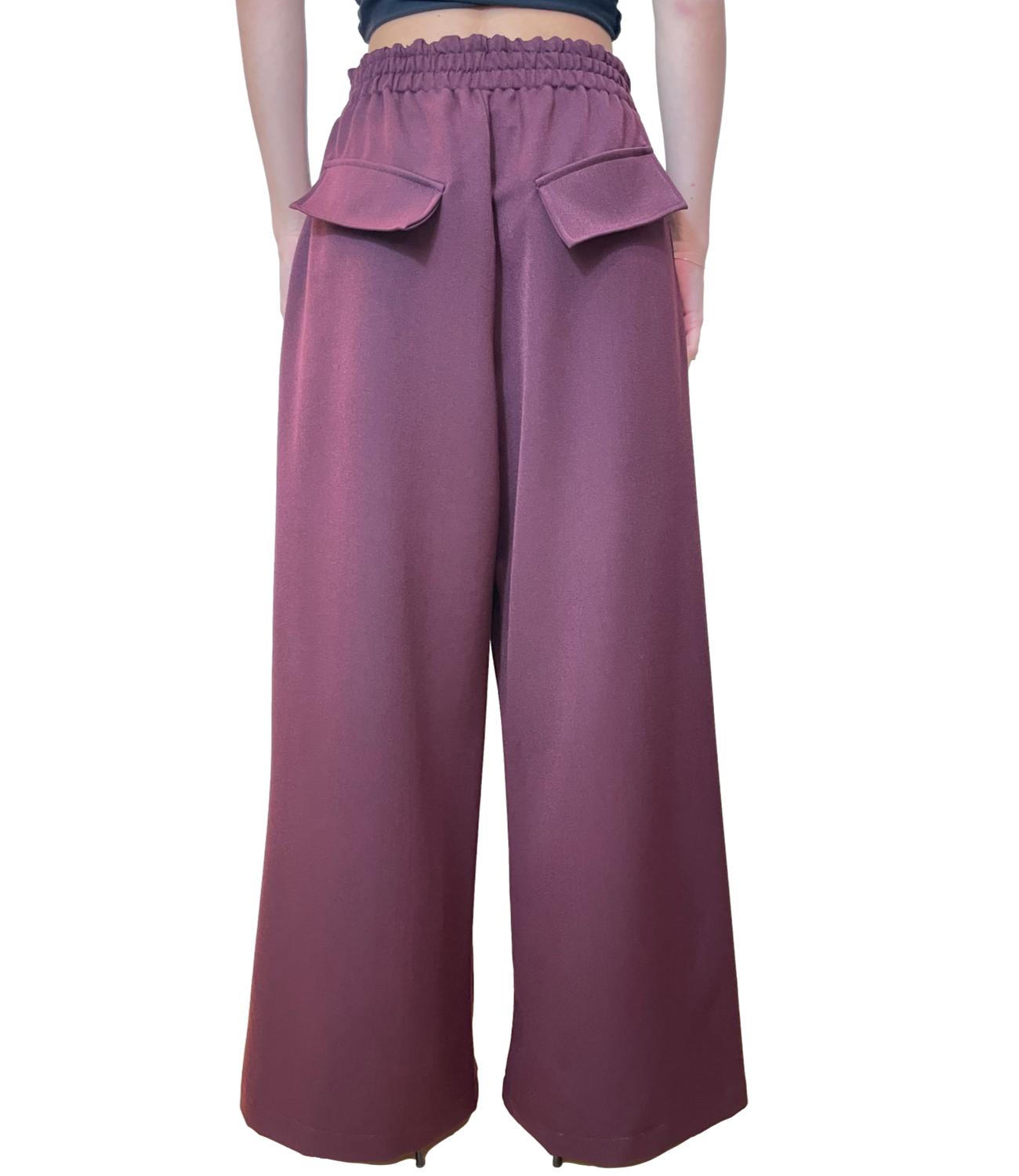 Have One Pantalone Palazzo Bordeaux Donna