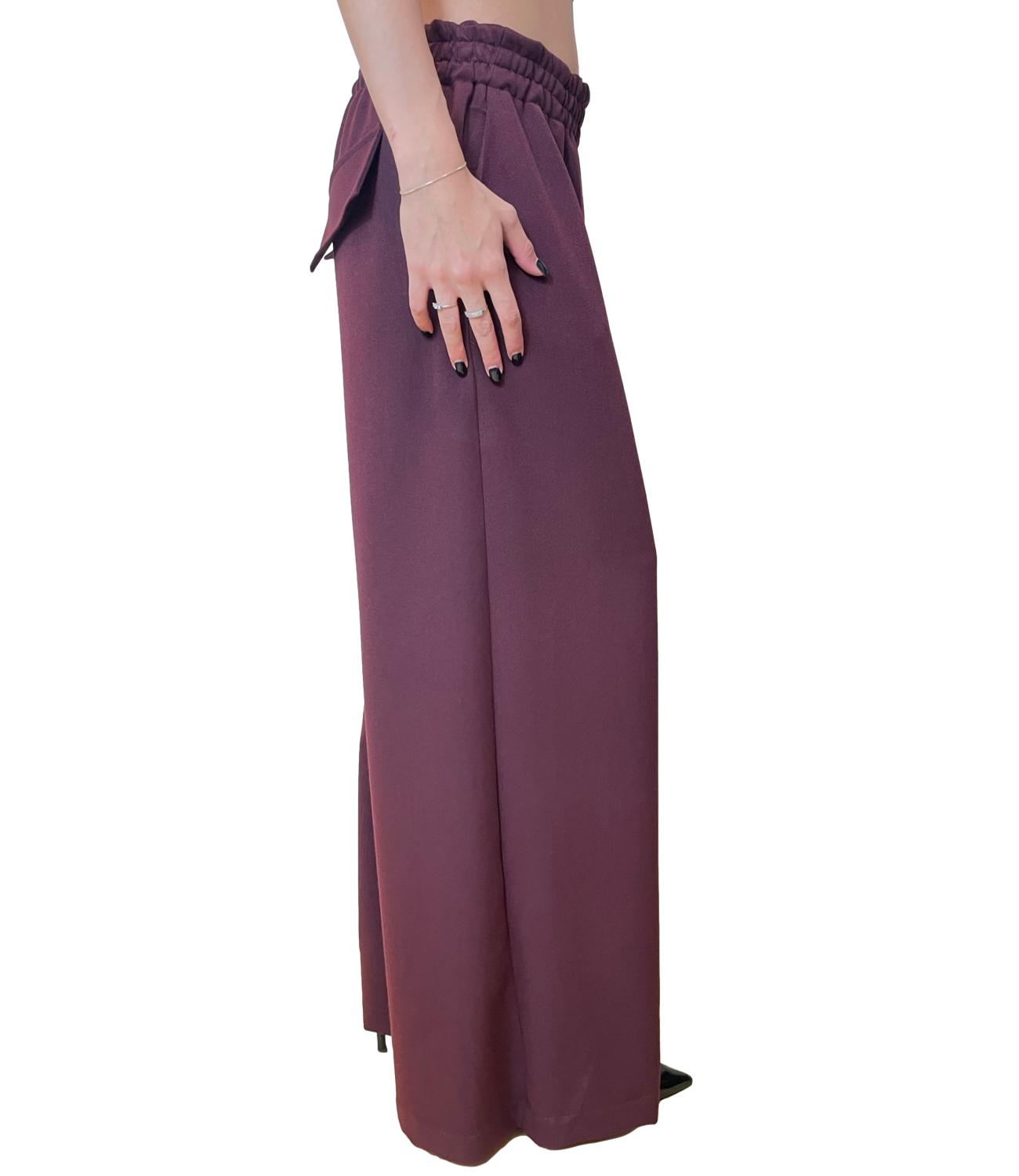Have One Pantalone Palazzo Bordeaux Donna