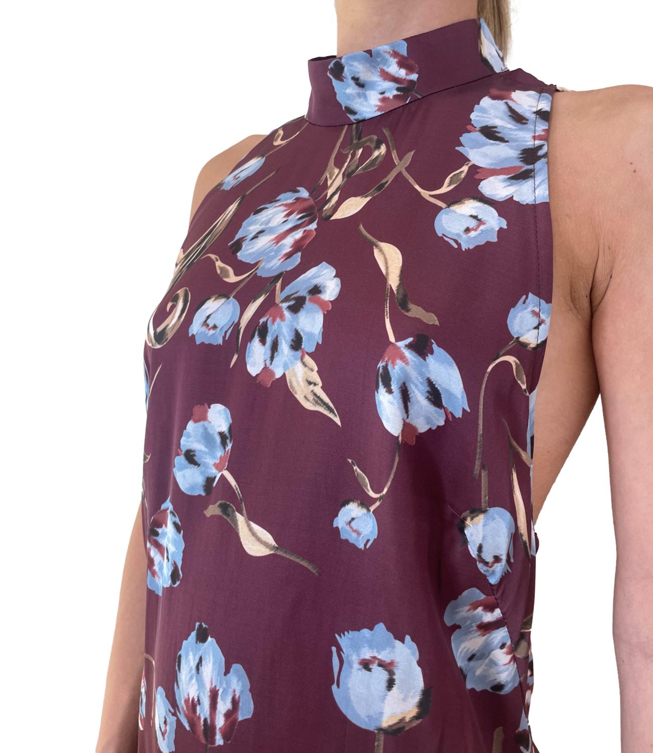 Imperial Abito Fantasia Bordeaux/Blu Donna