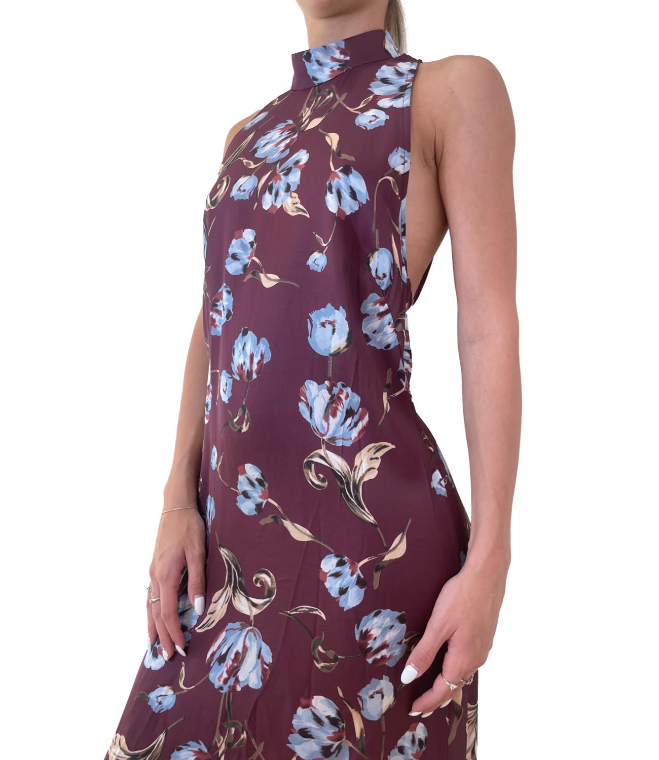 Imperial Abito Fantasia Bordeaux/Blu Donna