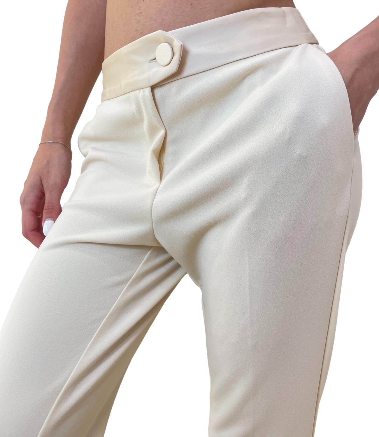 Imperial pantalone gesso donna