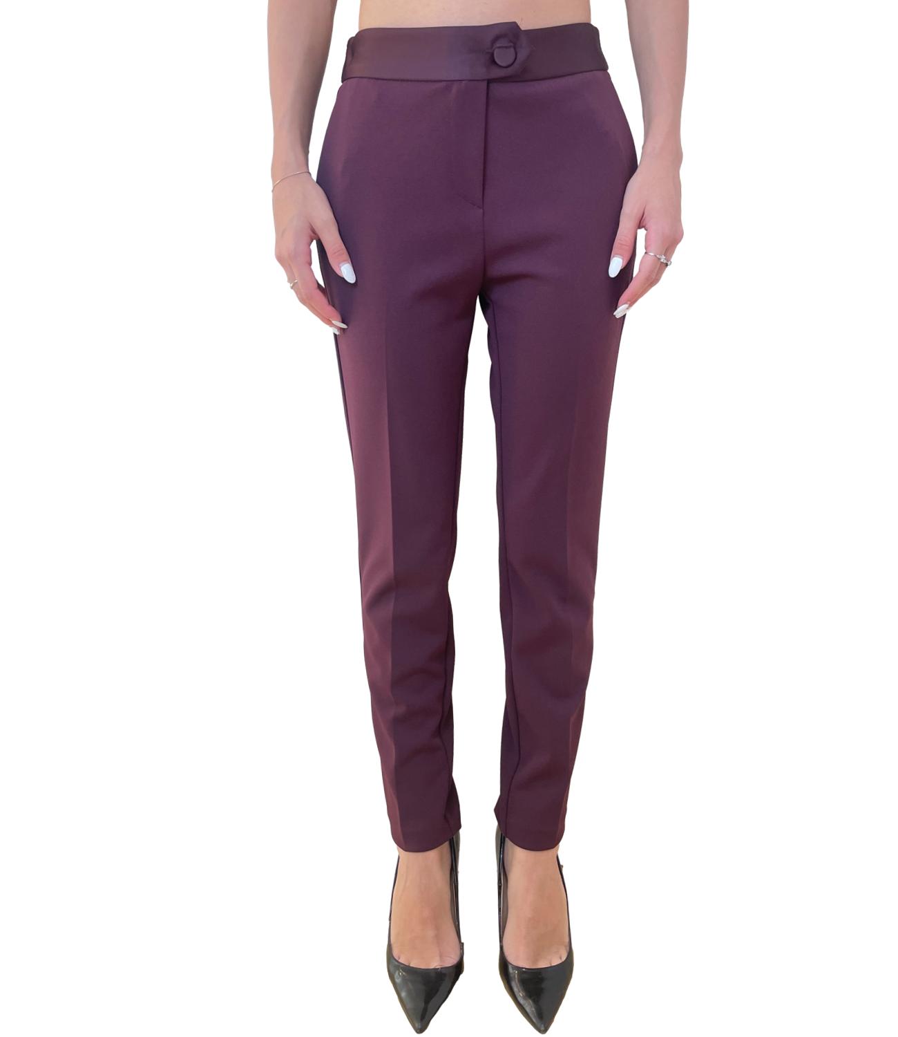 Imperial pantalone prugna donna