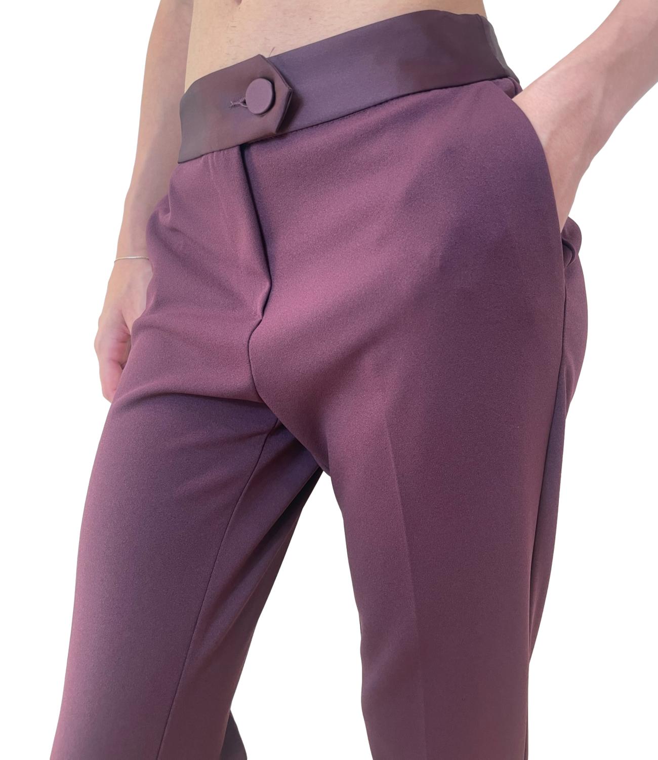 Imperial pantalone prugna donna