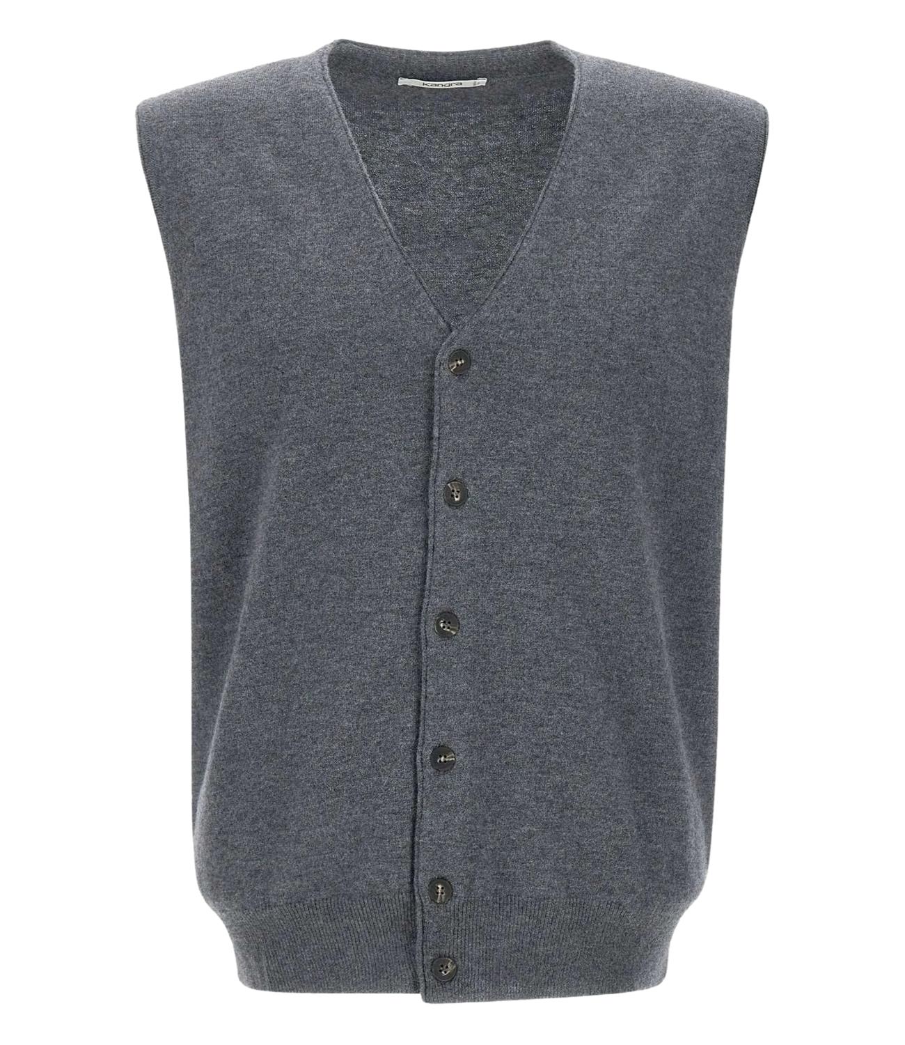 Gilet senza maniche grigio fumo