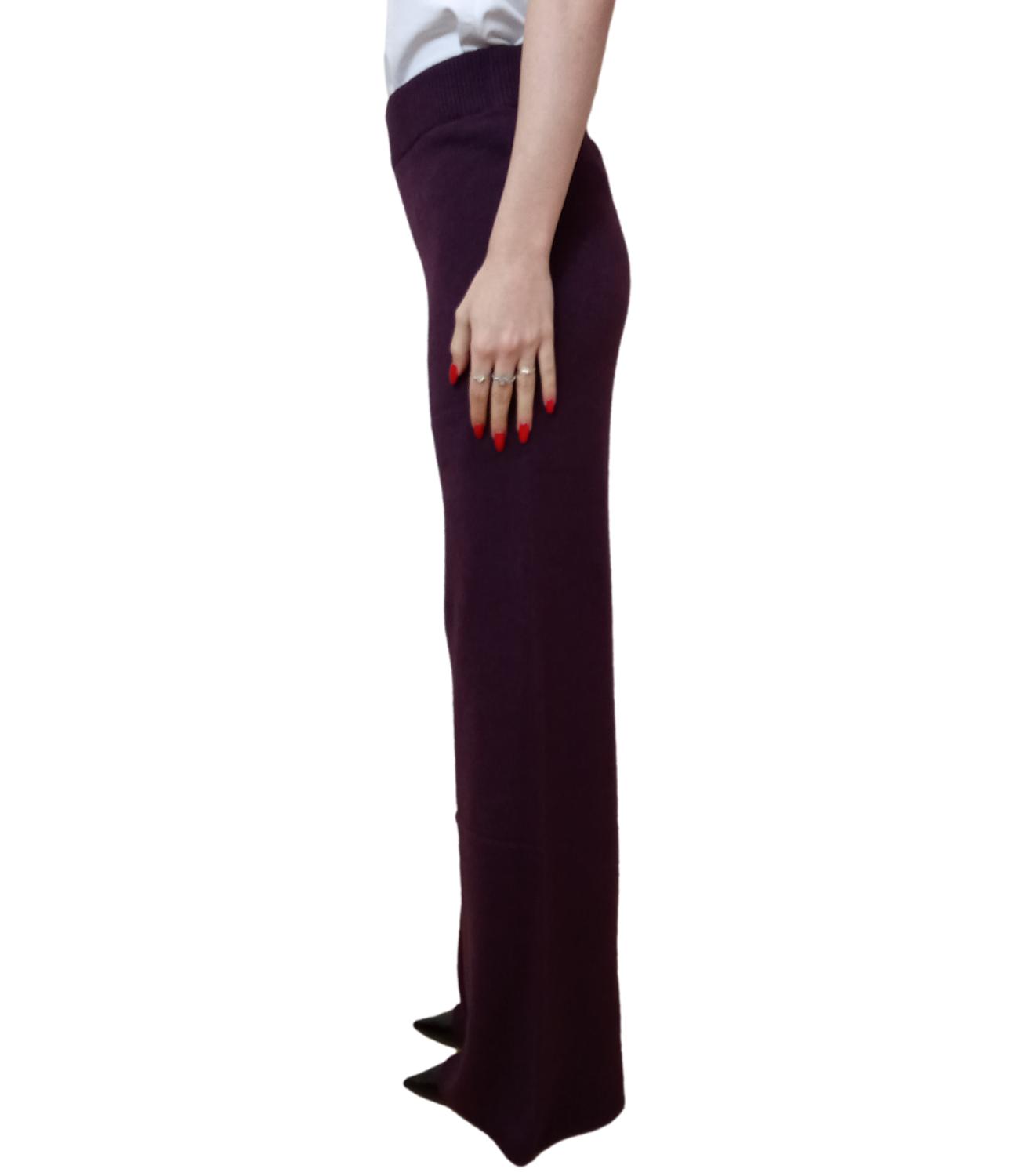 Kontatto Pantalone Morbido Melanzana Donna