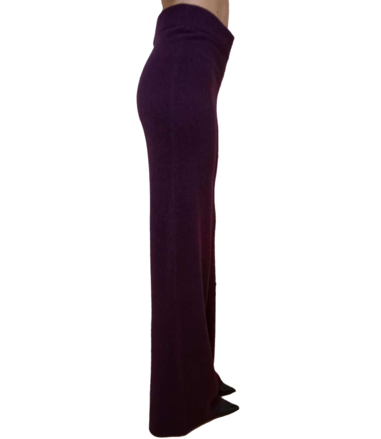 Kontatto Pantalone Morbido Melanzana Donna