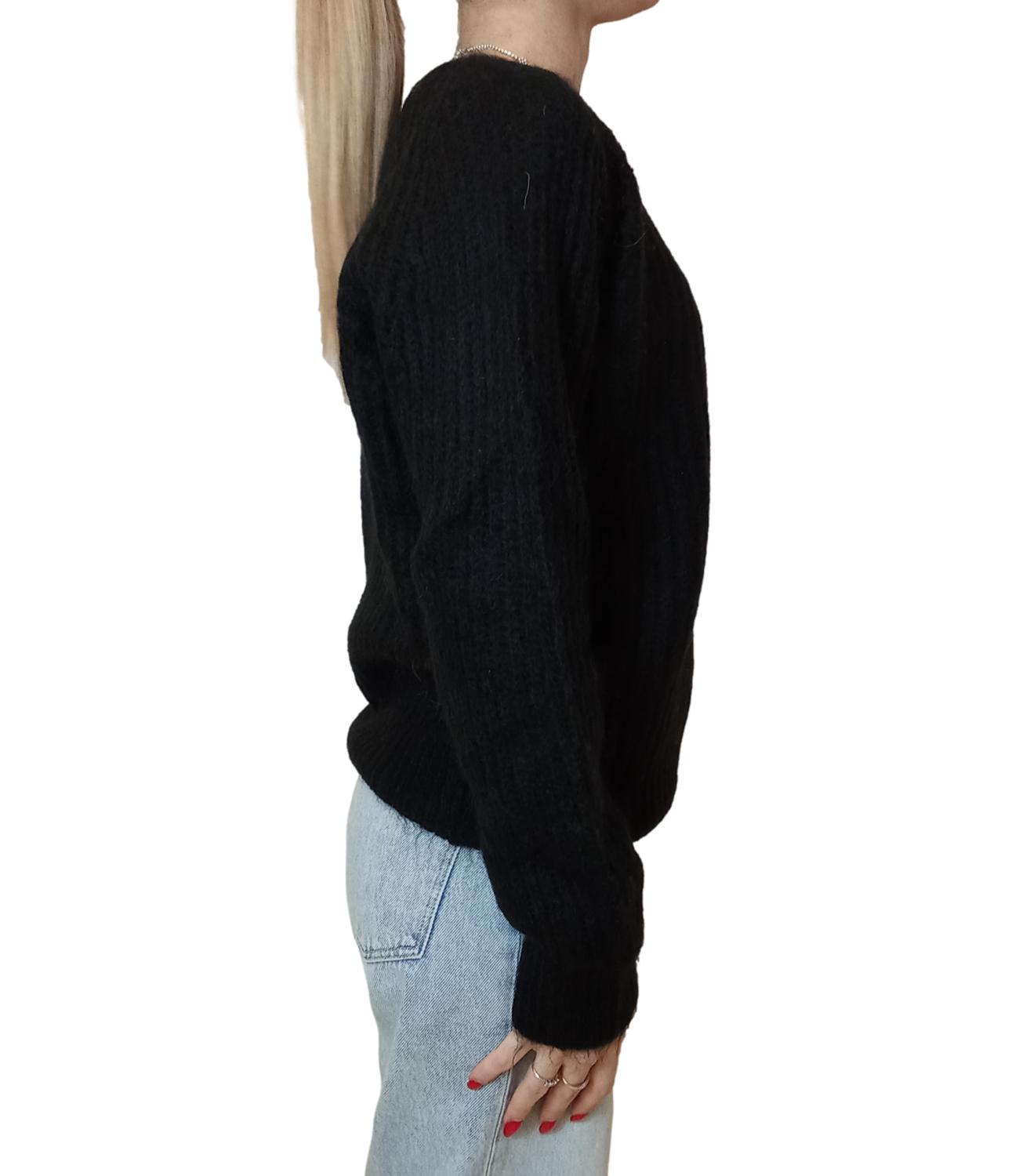 Kontatto Maglia Girocollo Nero Donna
