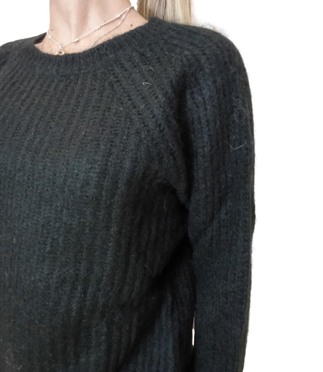 Kontatto Maglia Girocollo Nero Donna