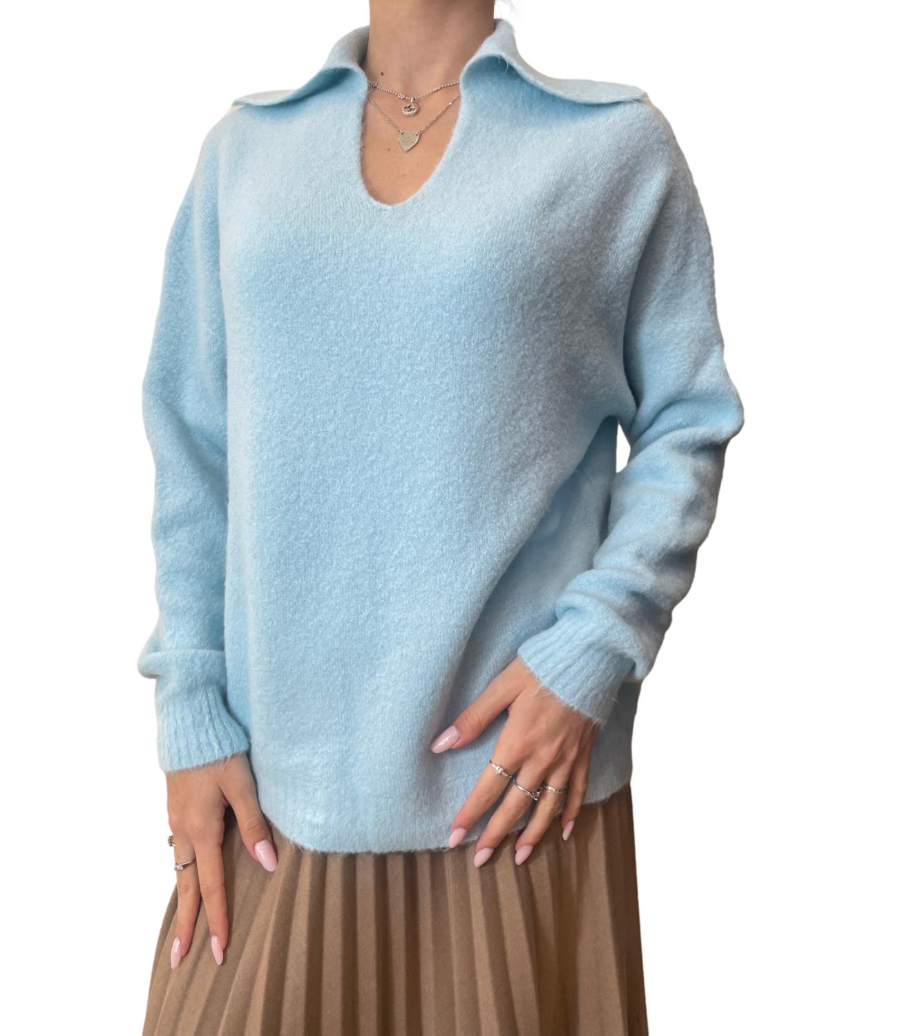 Kontatto Maglia Derby Azzurro Donna