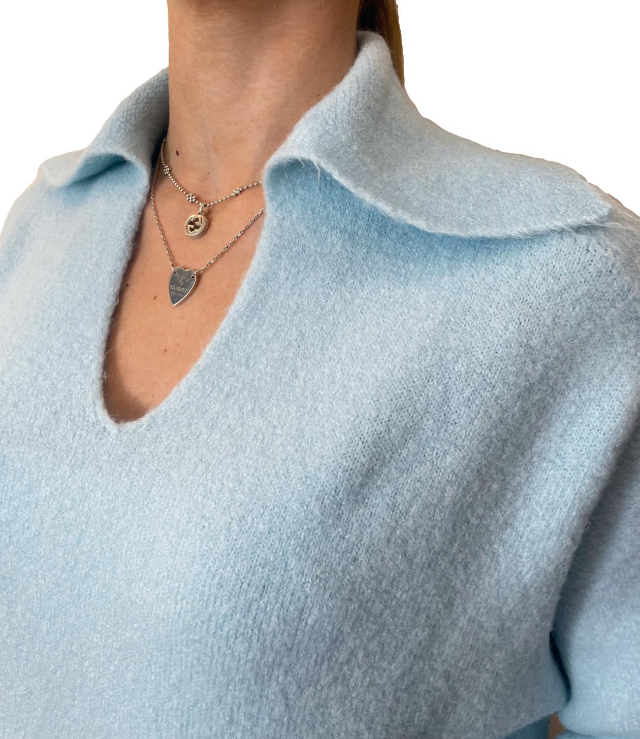 Kontatto Maglia Derby Azzurro Donna