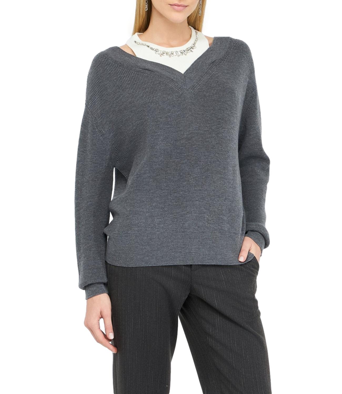 Liu Jo maglia grigia/bianca donna