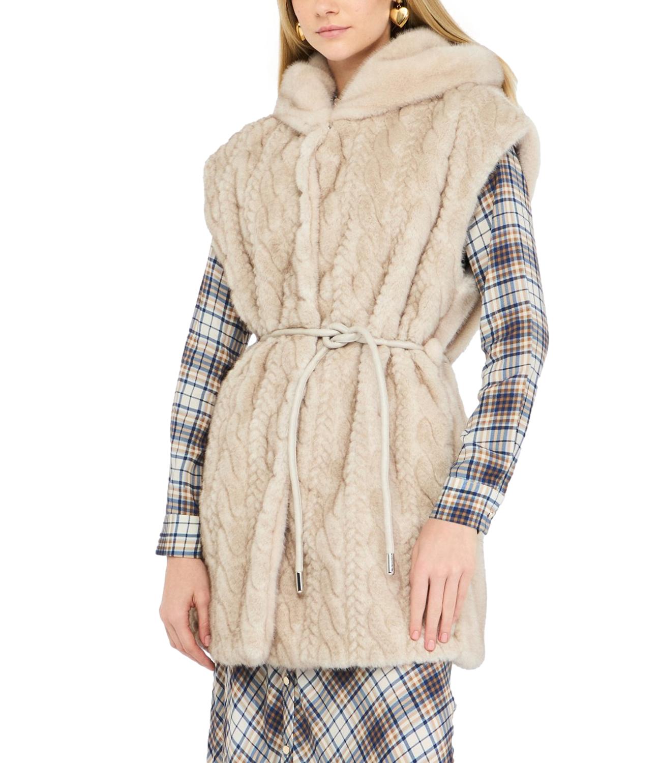 Liu Jo Gilet Pelliccia Natural Beige Donna