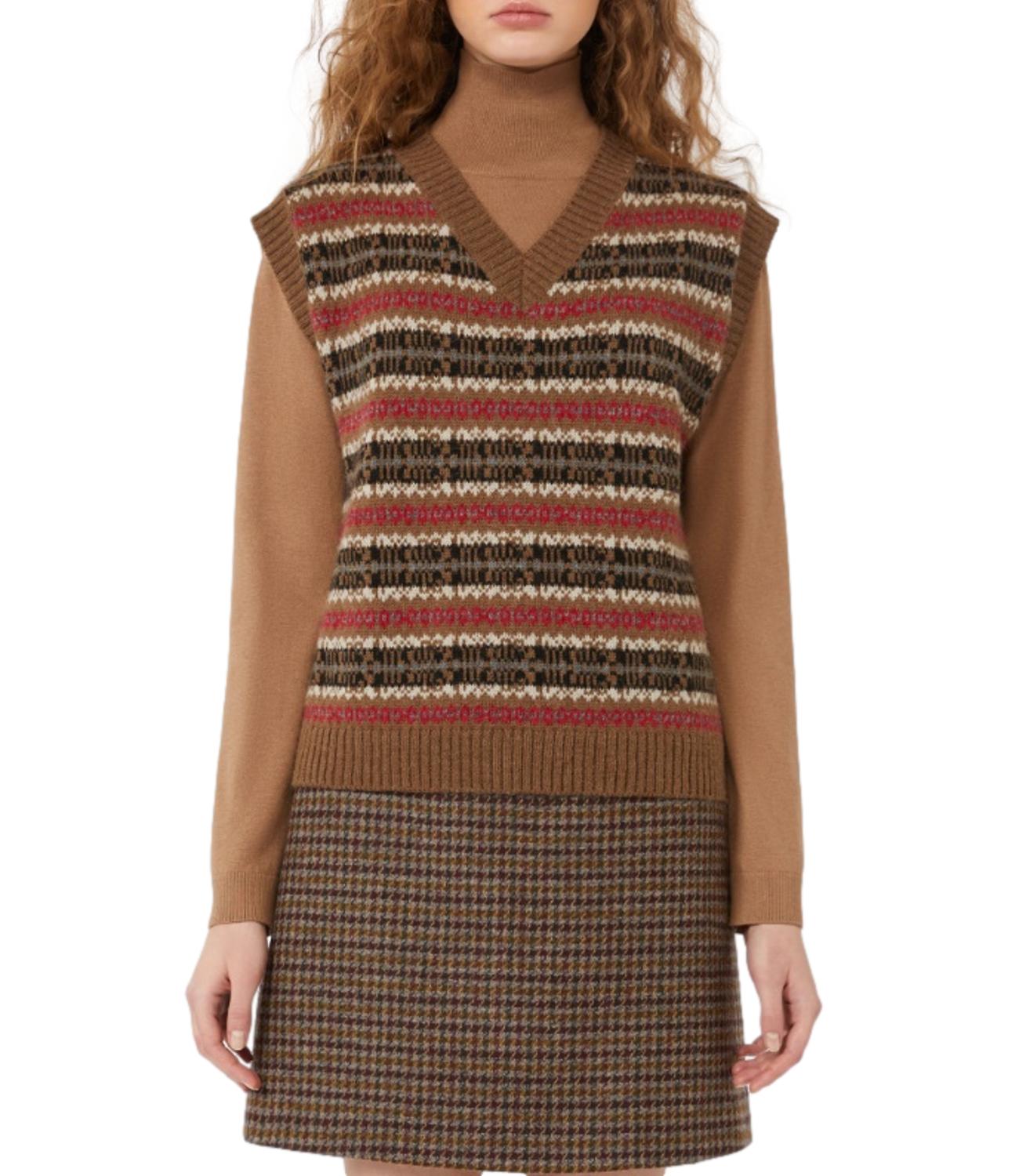 Max Mara Weekend gilet Fleres marrone donna