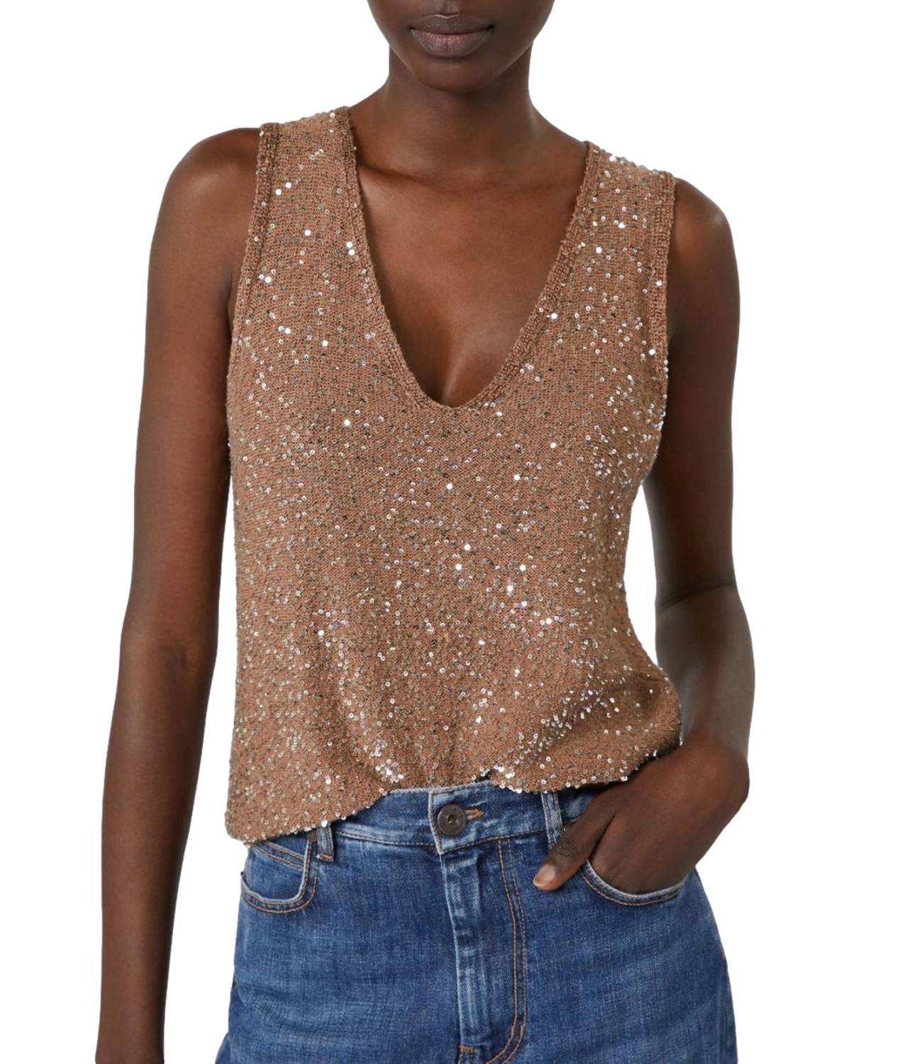 Max Mara Weekend Top Acaici marrone donna