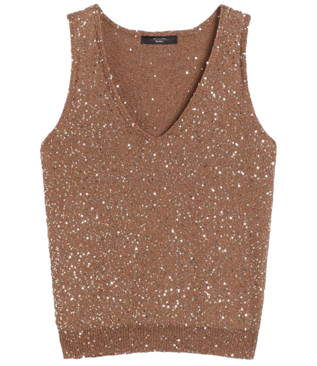 Max Mara Weekend Top Acaici marrone donna