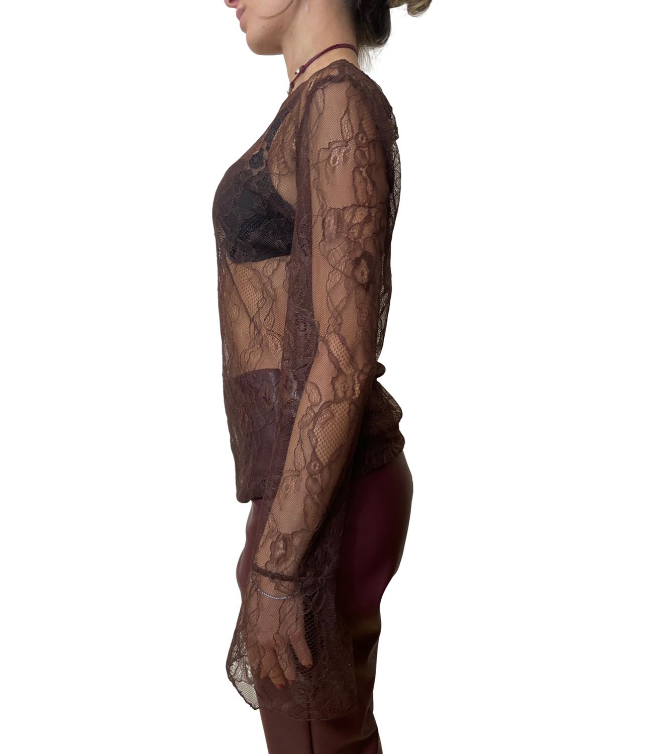 Motel Maglia Pizzo Moro Donna